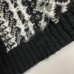 Carolyn Taylor  Cardigan Sweater Open Front Waterfall Black‎ White Women Sz Large Photo 10