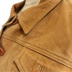 Vintage Passport Suede Leather Jacket Size Large Tan Photo 10