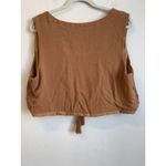 Cato  Women's Cropped Vest Open Embroidered Glitter Boho Hippie Trendy Brown XL Photo 9