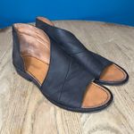 Free People  Mont Blanc Western Sandal Black Charcoal Leather Women’s Size 8.5 Photo 0