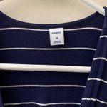Old Navy  Blue Stripe True Wrap Dress Midi Long Sleeve Womens XS Career Photo 3