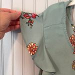 Twine & String Ruffled Sage Green Floral Flutter Sleeve Blouse | XL JRS Photo 3