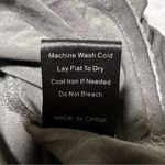 POL Charcoal Gray Mesh Floral Lace Bell Sleeve Top Photo 9