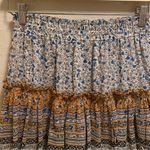 MISA Los Angeles Ruffle Tiered Floral Multicolor Mini Skirt Size S Made In USA Photo 1