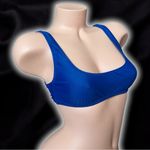 J.Crew  Blue Square Neck Classic Casual Sporty Athletic Bikini Swimsuit Top Photo 1