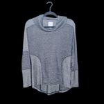 Dress Barn Sunday Boutique Collection Black and White Striped Knit Top Cowl Neck High Low Photo 1