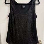 New Directions Black Sequin Women’s Large Tank Top Photo 0