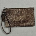 Coach Gold Sparkle Glitter Wallet Wristlet Photo 0