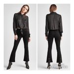 Hudson Jeans Hudson Holly High Rise Crop Flare Gold Barbell 26 Black Jeans Denim Photo 2