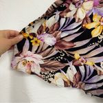 City Chic  Black Pink Tropical Floral Dressy Shorts Womens 18 Tie Waist Flowy Photo 1