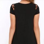 Glitz  Black Cold Shoulder Cutout Dress Photo 3