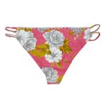 Tularosa  Mateo Floral Swim Bikini Bottom Side Cutout Pink Size M Photo 5