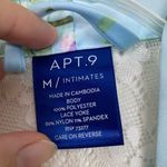 Apt. 9  Light Blue Floral Lace Satin Kimono Sleeve Robe Photo 3