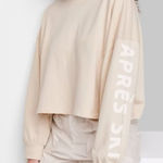 Wild Fable 🤍✨ Cream Apres Ski Cropped T-Shirt Photo 0