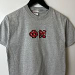 Hanes Omega Mu T Shirt Vintage Y2K Extra Small XS Gray Patch Tee Photo 9