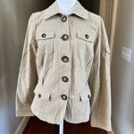Mossimo Supply Co Mossimo Tan button front Utility Jacket with pockets cotton stretch layering Photo 1