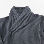 Lululemon Gray Microstripe Scuba Funnel Neck Asymmetrical Zip Wrap Jacket Size 6 Photo 2