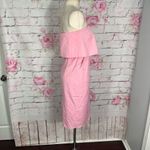 Lulus Lulu’s Lots of Love Light Pink Strapless Midi strapless flounce Dress Photo 7