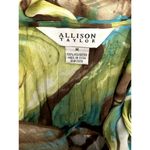 Allison Taylor M Green Brown V-Neck Ruffle Blouse Boho Festival Y2K Flowy Summer Photo 6