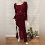 Portia and Scarlett STUNNING Deep Red Sequin Long Sleeve Dress Size 2 Photo 1