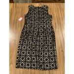 Vince Camuto  lace bodice Sleeveless Floral Eyelet Lined Black Sheath mini Dress Photo 6
