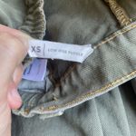 PacSun  Low‎ Rise Puddle Army Green Denim Wide Leg Cargo Pants Jeans XS Photo 2