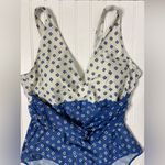 Summersalt  Back Flip V Neck Two tone Floral One Piece Sz 16 Photo 3