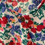 Vintage 80’s floral oversized sleeveless floral 1 button top Red Size XL Photo 4