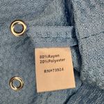 Ming Wang  Blue Textured Split Sleeve Grommet Hem Shift Dress Size Large. A32 Photo 12