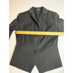 EXPRESS  Black Ruched Sleeve‎ Blazer Jacket Fitted Business Career Size 0 Photo 3