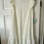 CeCe New with tags white lace mini dress with ruffles, size 2 Photo 0