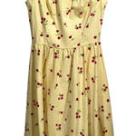 Stop Staring Dress Large Yellow Gingham Cherries Retro 50s Rockabilly Pinup Photo 0