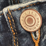 Hammer Jeans Hammer elegant Blue Skinny Jeans with Red Rose Detail Photo 3