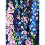 Lilly Pulitzer  Dress Women Medium Blue Floral Foxy Foxglove Carolyn Shirt Dress Photo 8