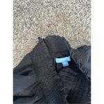 Draper James  RSVP women's XL sleeves tiered smocked maxi dress black metallic Photo 4