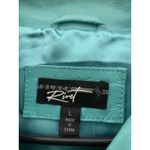 Black Rivet  Women's Large Faux Leather Jacket Coat Pockets Zip Up Mint Green Photo 3