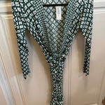 Banana Republic  Green and White Midi Dress Photo 0