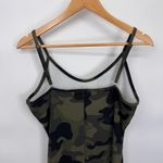 Guess ‎ Camo Romper Jumpsuit Bodysuit Rhinestone Logo Sleeveless Green Womens XL Photo 5