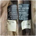 Vintage 80s Western Leather Jacket Fringe Laced Brown Boho Rodeo Cowboy Biker L Size L Photo 15