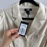 Paige  Aislee Belted Linen Blend Jumpsuit in Parchment New Size 4 Photo 5