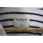 Abercrombie & Fitch Womens  White Black Striped Long Sleeve V-Neck Sweater Size S Photo 2