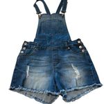 Celebrity Pink Y2K Denim Shortalls Overalls Frayed Hem Festival Western Coastal Cowgirl Country Photo 0