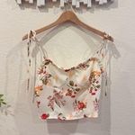 NLW Fruit Print Tank Top Blouse with Tie in Cream Size M NWOT Photo 4