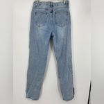 LIONESS  straight leg‎ jeans, faded blue, split at ankle. Size Medium Photo 1