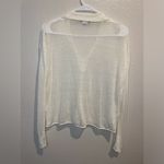 James Perse  Women’s‎ Fine Gauge Open Knit Polo Top Size XS or 0 Photo 3