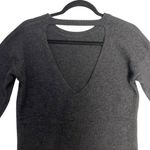 360 Cashmere NWT  Women's Gray V Back Sweater Dress Size Medium Photo 3