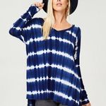 a.gain Tie Dye Stripe Long Sleeve V Neck Tunic XL 2X 3X Photo 0