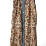 Davi & Dani  Floral Maxi Dress with Blue DenimTrim Photo 0