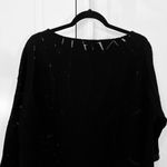 Lafayette 148 Cutout and Faux Leather Trim Sweater - Women Size M - Black Photo 5