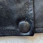 Vtg Harley Davidson Black Leather Vest Size S Laces Snaps Embroidered Photo 5